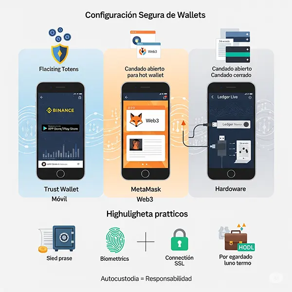Guía Definitiva para Principiantes Configuración Segura de Wallets Populares Trust Wallet, MetaMask y Ledger